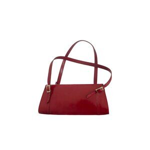 Ramirez Red Leather Shoulder Bag Vintage Adjustable Strap